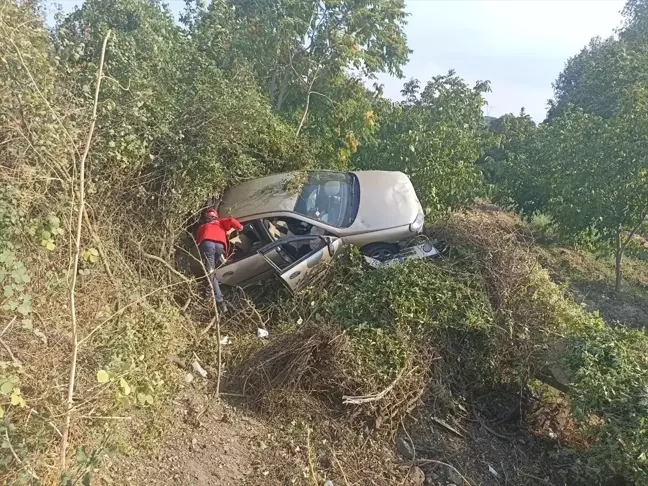 Balıkesir'de otomobil kaza yaptı, 2 kişi yaralandı