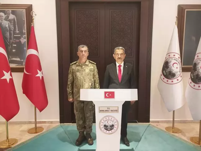 Kırklareli Valisi Birol Ekici, Tuğgeneral Erdal Köse'yi kabul etti