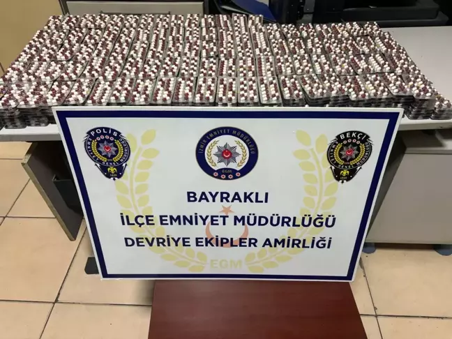 İzmir'de polis operasyonunda 11 bin 200 sentetik hap ele geçirildi