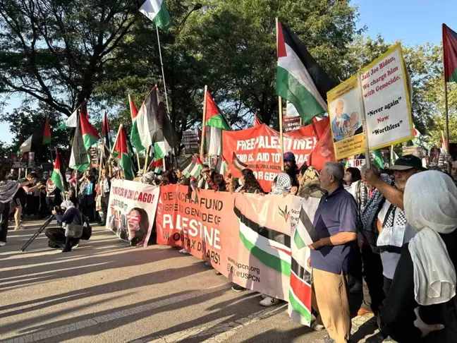 Chicago'da Demokrat Parti Ulusal Kongresi Filistin Destekçileri Tarafından Protesto Edildi