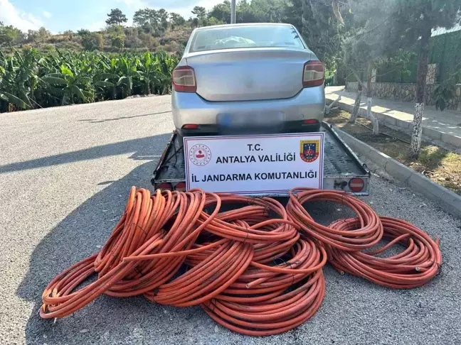 Antalya'da enerji ve nakil kablosu hırsızlığına yönelik operasyonda 2 kişi yakalandı