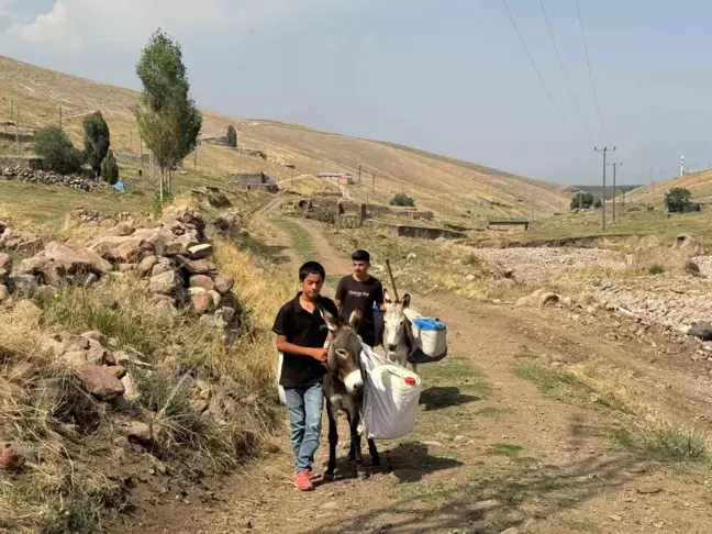 Iğdır'ın Asma köyünde su sıkıntısı: Çocuklar kilometrelerce su taşıyor