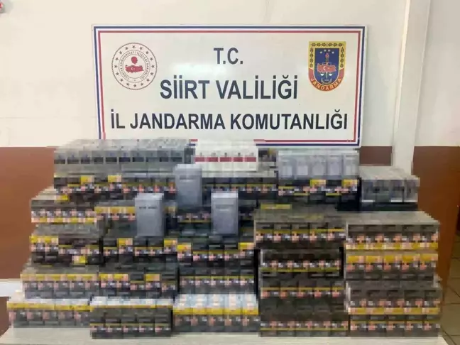 Siirt'te 5 Bin 55 Paket Kaçak Sigara Ele Geçirildi