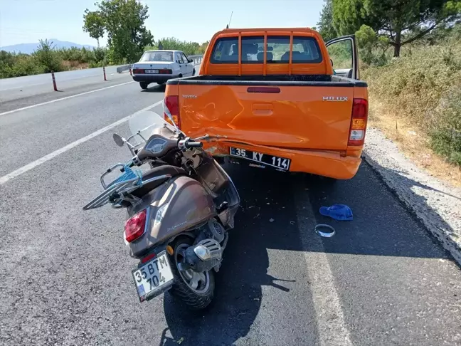 Aydın'ın Germencik ilçesinde motosiklet kazası: 2 yaralı