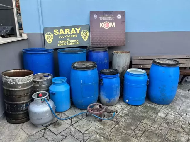 Tekirdağ'da 460 Litre Sahte Rakı Ele Geçirildi