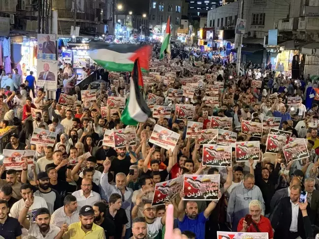 Ürdün'de İsrail'in Batı Şeria saldırıları protesto edildi