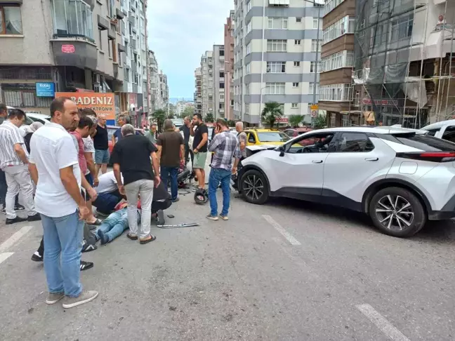 Samsun'da otomobil ile motosiklet çarpıştı: 1 yaralı