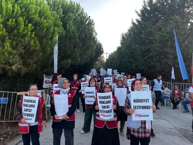 İstanbul Çatalca'da Polonez Sucuk Fabrikası İşçileri ile Polis Arasında Arbede