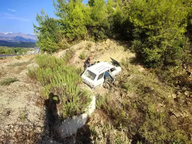 Antalya-Konya D-687 Karayolunda Şarampole Yuvarlanan Otomobilin Sürücüsü Hayatını Kaybetti