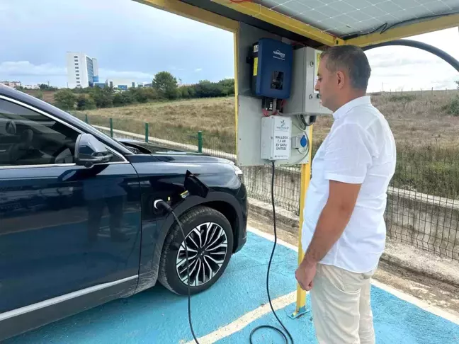 Sinop'ta Güneş Enerjisi ile Elektrikli Araç Şarj İstasyonu Kuruldu