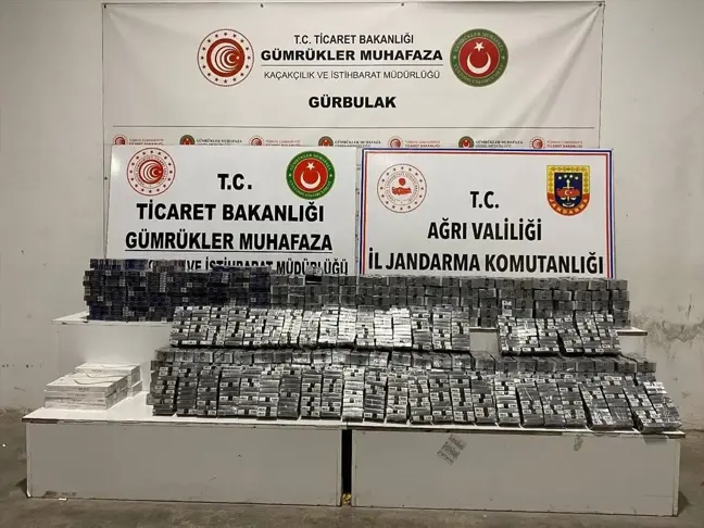 Gürbulak Gümrük Kapısı'nda 9 Bin 810 Paket Kaçak Sigara Ele Geçirildi