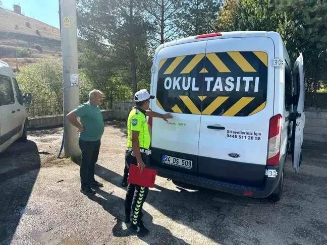 Erzincan'da Öğrenci Servis Araçlarına Denetim