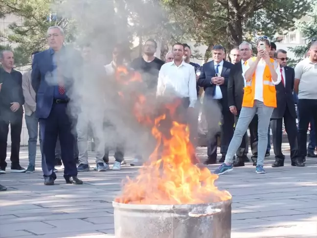 Turhal Belediyesi'nden Yangın Tatbikatı