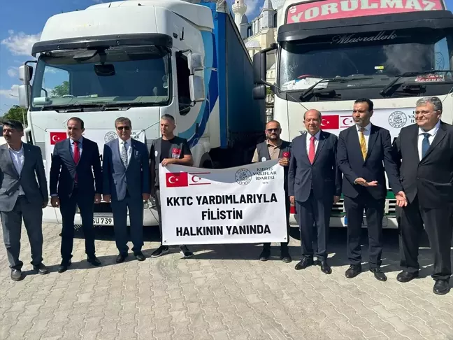 KKTC'den Gazze'ye İnsani Yardım Tırları Gönderildi