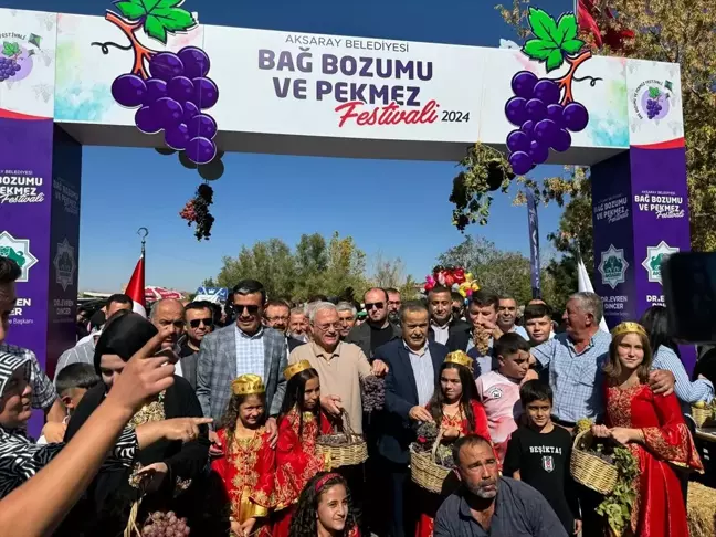 Aksaray'da 3. Bağ Bozumu ve Pekmez Festivali Coşkuyla Kutlandı