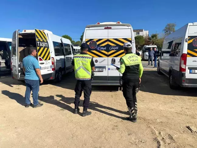 Aydın Çine'de Okul Servis Araçları Denetlendi