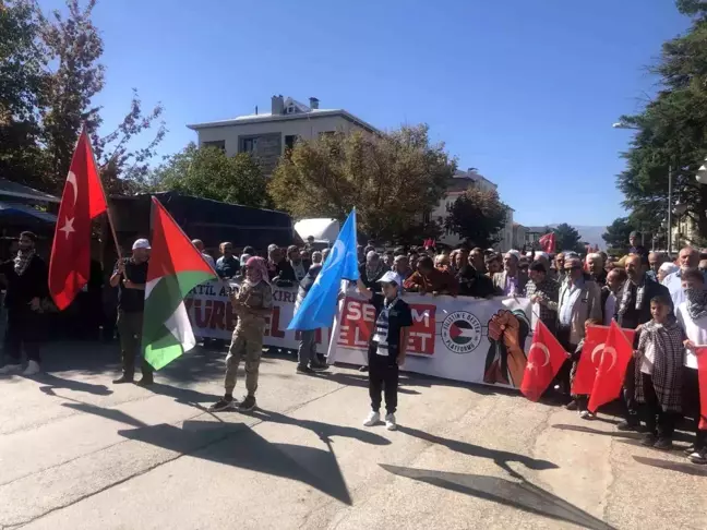 Erzincan'da Filistin'e Destek Yürüyüşü Düzenlendi