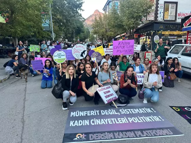 Tunceli'de Kadın Cinayetlerine Tepki Yürüyüşü