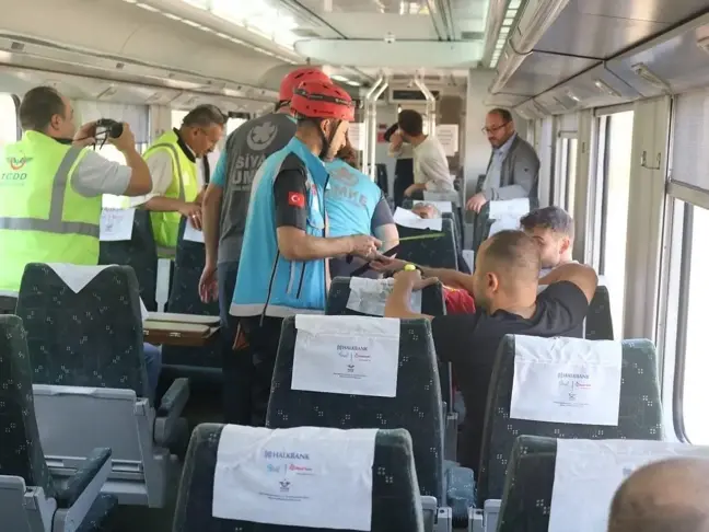 Sivas'ta Tren Kazası Tatbikatı Gerçekleştirildi