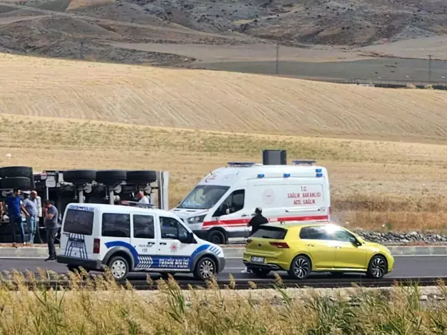 Haymana'da Kuzu Yüklü Tır Devrildi, Çok Sayıda Hayvan Telef Oldu