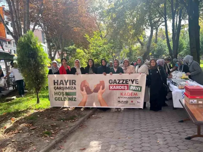 Afyonkarahisar'da Gazze İçin Hayır Çarşısı Düzenlendi