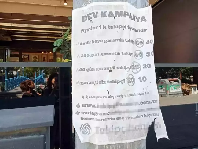 Eskişehir'de Takipçi Satın Alma Hizmeti Afişi Dikkat Çekti