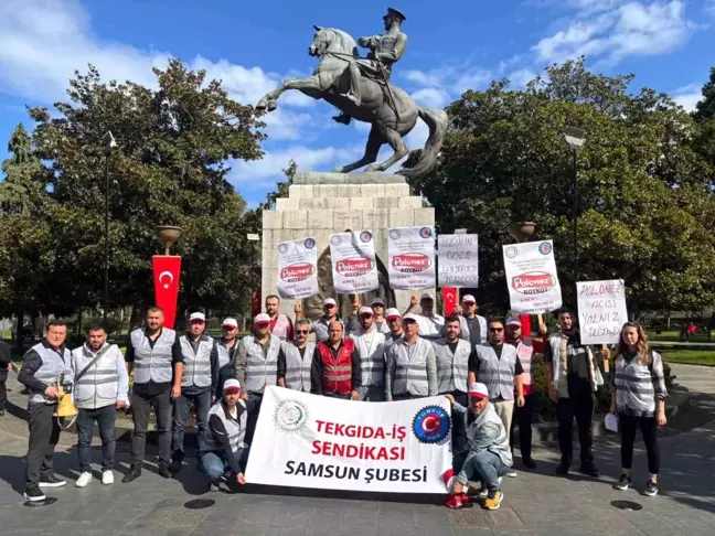 Samsun'da İşten Çıkarılan Gıda İşçileri İçin Basın Açıklaması