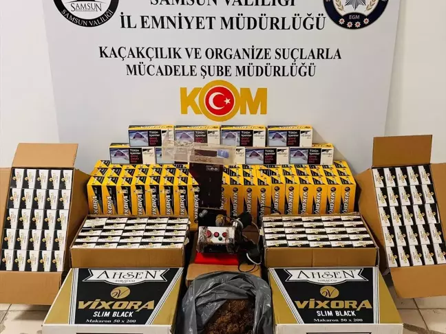 Samsun'da Kaçak Tütün Operasyonu: 75 Bin Makaron Ele Geçirildi