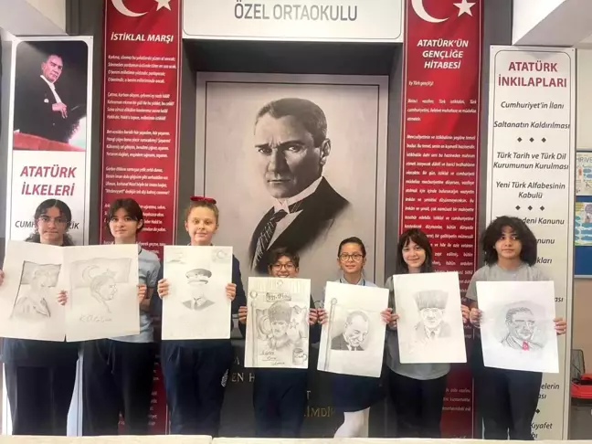 Gaziantep Kolej Vakfı'nda Atatürk'ü Anma Etkinliği: Karakalem Resim Yarışması Düzenlendi