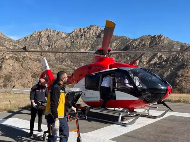 Gümüşhane'de Kalp Hastası, Ambulans Helikopterle Trabzon'a Sevk Edildi