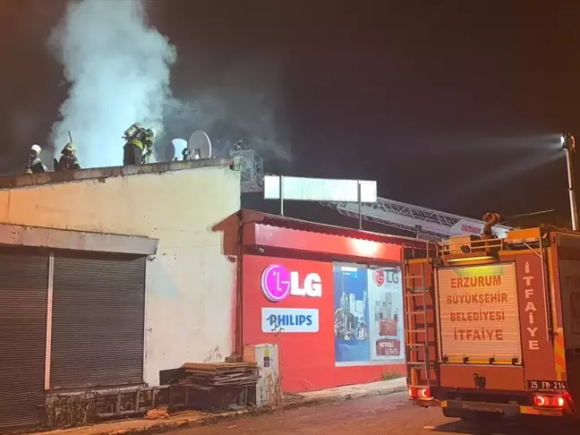 Erzurum'da Çay Ocağında Yangın Çıktı