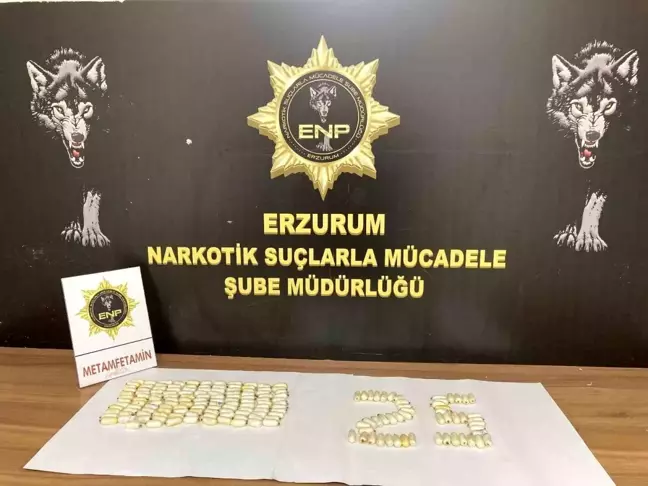 Erzurum'da Uyuşturucu Operasyonu: 1 Kilo 178 Gram Metamfetamin Ele Geçirildi