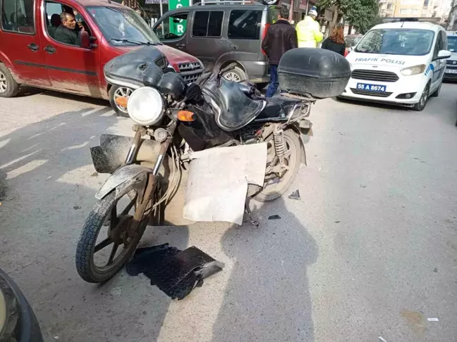 Samsun Bafra'da Trafik Kazası: Motosiklet Sürücüsü Yaralı