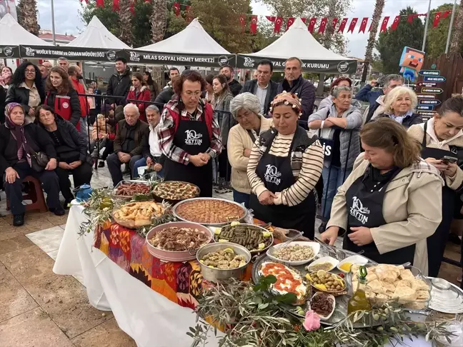 Milas'ta Zeytinyağlı Yemek Yarışması Düzenlendi