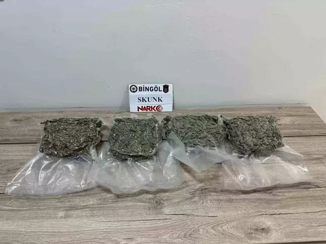 Bingöl'de Narkotik Operasyonu: 2 Kilo 86 Gram Skunk Ele Geçirildi