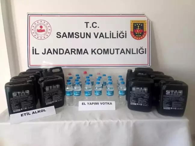 Samsun'da Kaçak Alkol Operasyonu: 55 Litre Etil Alkol Ele Geçirildi