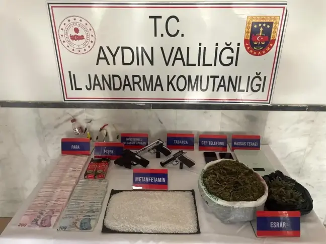 Aydın'da Uyuşturucu Operasyonu: 3 Kilo Esrar ve 1 Kilo Metamfetamin Ele Geçirildi