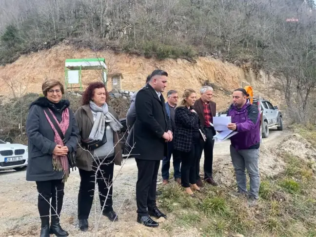 CHP Milletvekili Gezmiş, Maden Ocağına Karşı Çatalağaç Köyü'nde İncelemelerde Bulundu