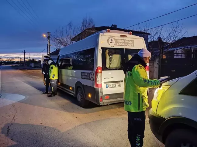 Kulu'da Okul Servislerine Güvenlik Denetimi