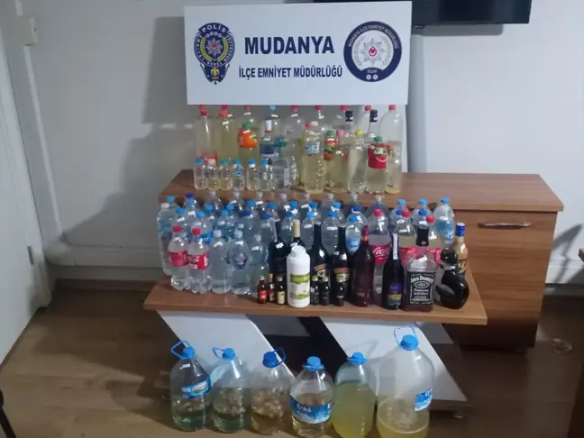 Mudanya'da Yılbaşı Öncesi Sahte İçki Operasyonu: 127 Litre Ele Geçirildi