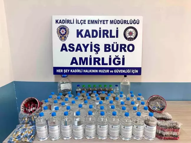 Osmaniye'de Yılbaşı Operasyonu: 58 Litre Etil Alkol ve 225 Litre Sahte İçki Ele Geçirildi