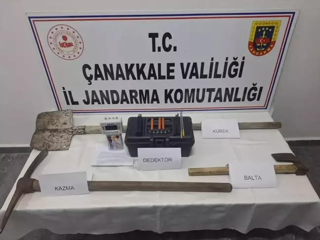 Çanakkale'de Kaçak Kazı Yapan 7 Şüpheli Yakalandı