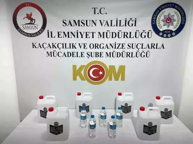 Samsun'da Kaçak Etil Alkol ve Sahte İçecek Operasyonu