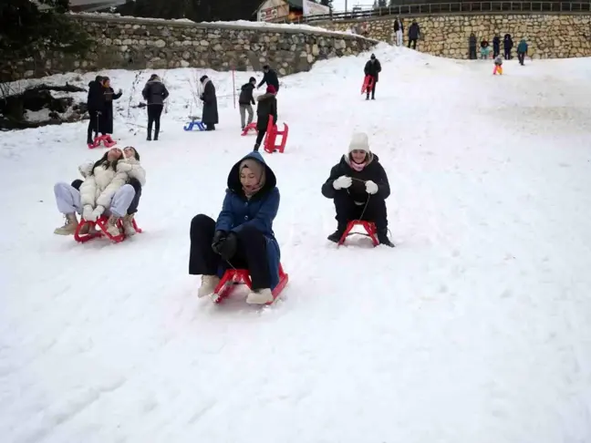 Ilgaz Dağı'nda yarıyıl tatili coşkusu