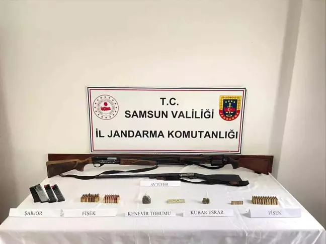 Samsun'da Jandarma Operasyonu: Uyuşturucu ve Silah Ele Geçirildi