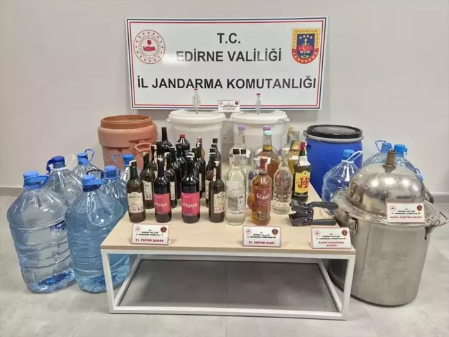 Edirne'de Sahte İçki Üreten Şüpheli Yakalandı