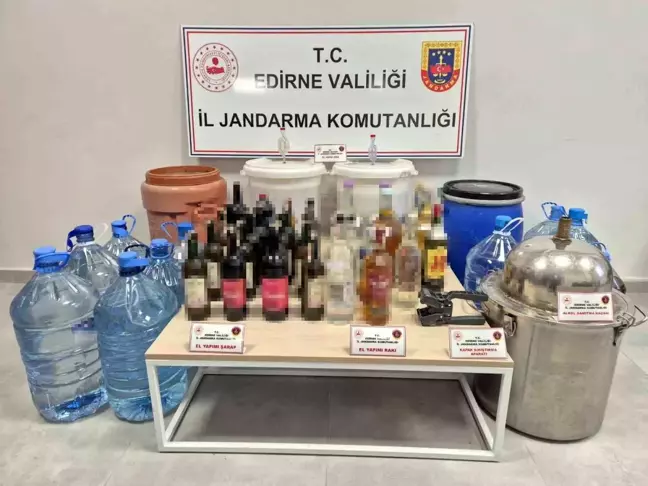 Edirne'de Evde 384 Litre Sahte İçecek Ele Geçirildi