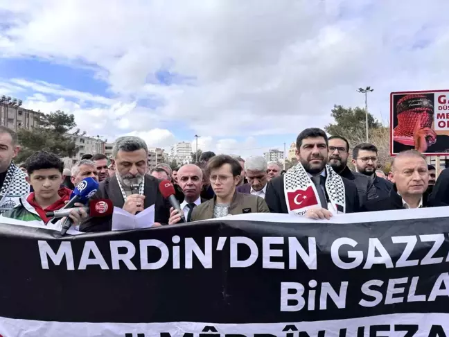 Mardin'de Gazze Ateşkesine Destek Gösterisi