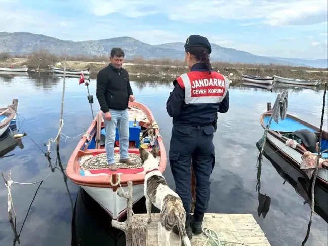 Aydın'da Bafa Gölü'nde Balık Avcılığına Yönelik Kontroller