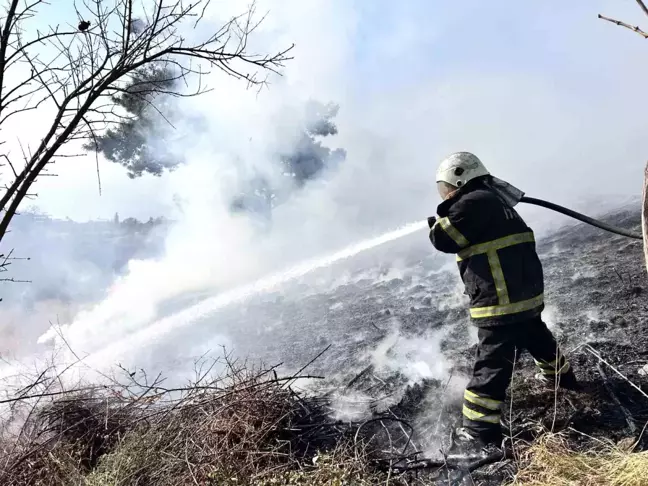 İskenderun'da Ev Bahçesinde Yangın Çıktı